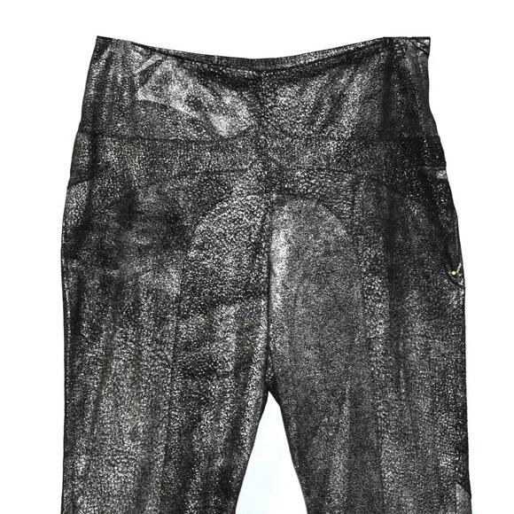 B2 NWT ORDINARY PEOPLE Black Metallic Suede Side Zip Hi Rise Pants Size 12 $615 - Picture 2 of 9